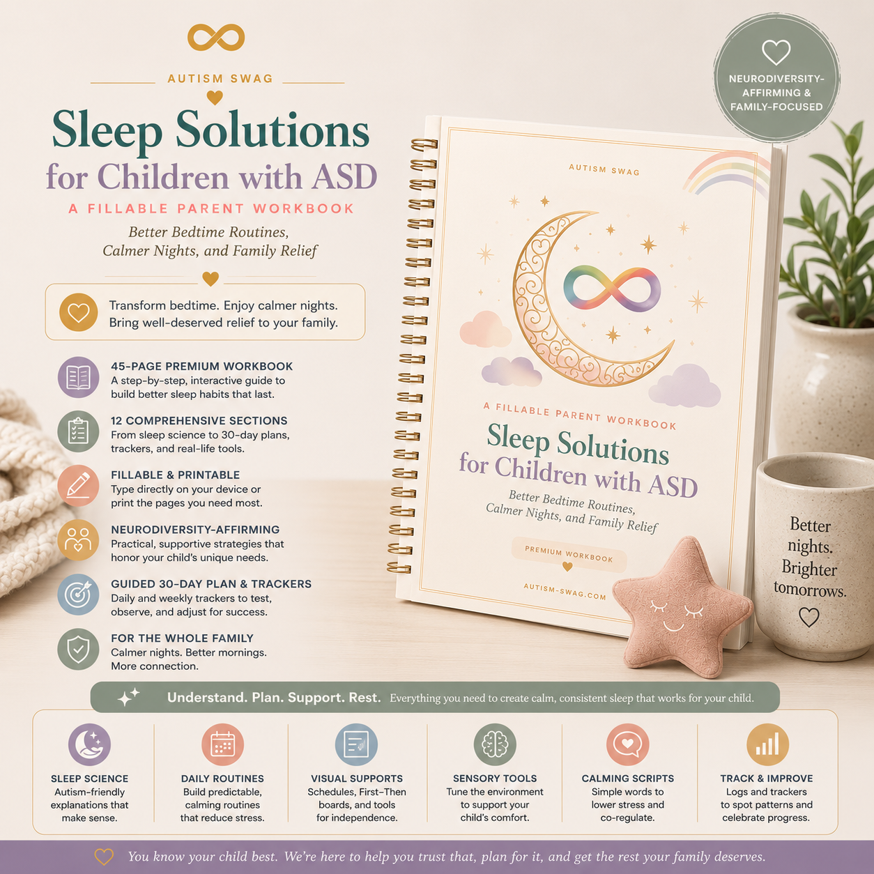 Sleep Solutions for Children with ASD: A Fillable Parent Workbook